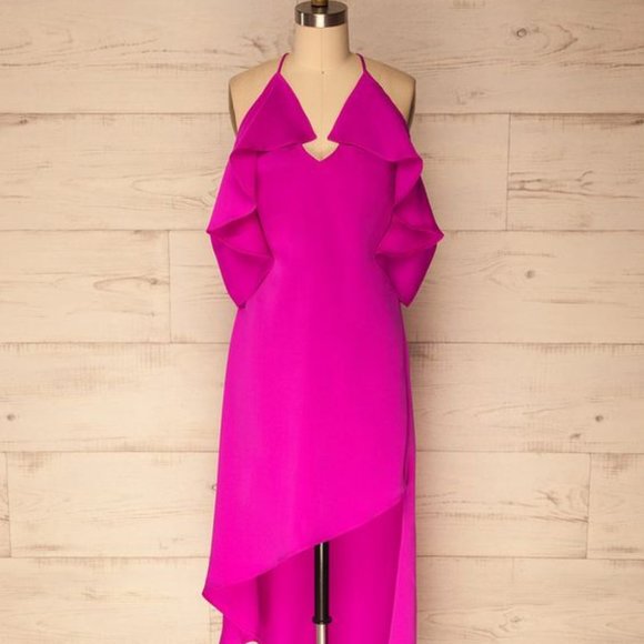 Spineta Magenta Hi Low dress - Picture 1 of 8